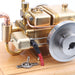 3.2cc Mini Horizontal Water-cooled Double-cylinder Four-stroke Gasoline Engine Model with Wooden Base enginediyshop