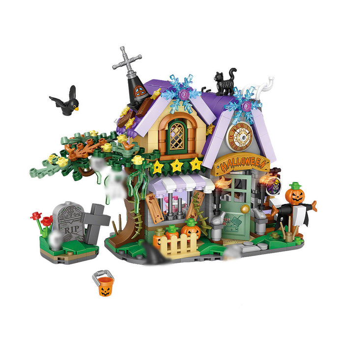Halloween Travel Pumpkin House Building Blocks Set(789PCS) enginediyshop