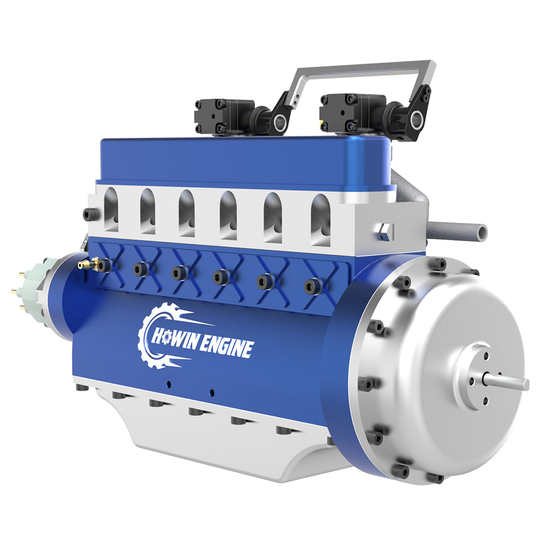 HOWIN L6-210 ENGINE Mini Inline Six-cylinder Four-Stroke Water-cooled L6 Gasoline Engine Model for RC Cars Ships 3200-13500 rpm - Finished Version