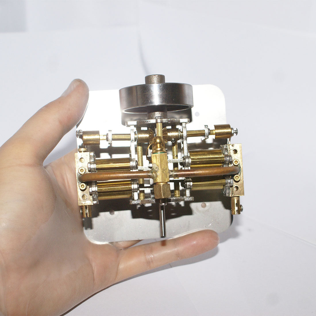 Miniatur-Dampfmaschinenmodell mit vier Zylindern in horizontaler Gegenüberstellung, ohne Kessel für Modellschiff-Geschenksammlung 5