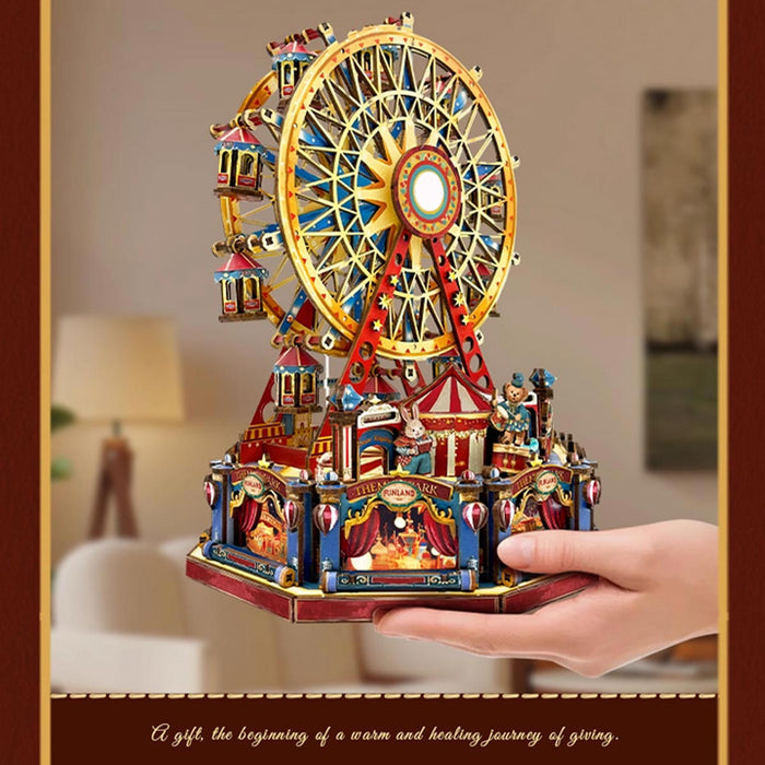 Century Ferris Wheel Music Box DIY 3D Wooden Model Kit, Creative Gift & Desktop Decor (367PCS) enginediyshop