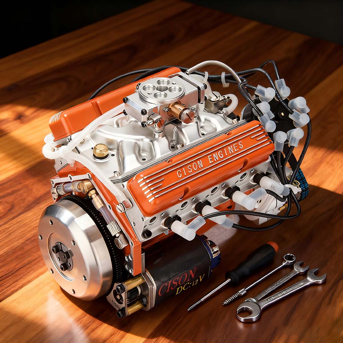 cison v8 engineCISON Small-block 44CC 1/6 Scale V8 Engine Model, Water-Cooled 4-Stroke 8-Cylinder Gasoline Engine Internal Combustion V8 Engine Model Kit enginediyshop pro model kit build your own v8 engine enginediyshop