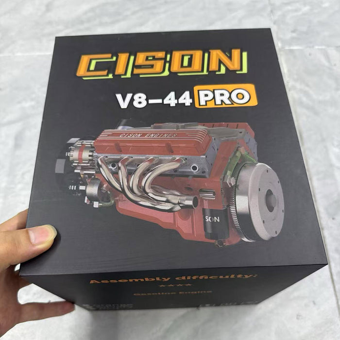 MAD Cison Mini V8 Engine Kit That Runs - Small Engine Building Kit for Adults, Suit for RC Cars AX90104 SCX10 Capra VS4-10 Pro/Ultra, Simulation Toy (With Supercharger) - Nombre de estilo MAD Cison Mini V8 Engine Kit That Runs - Small Engine Building Kit for Adults, Suit for RC Cars AX90104 SCX10 Capra VS4-10 Pro/Ultra, Simulation Toy (With Supercharger) - Nombre de estilo