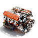 CISON Small-block 44CC 1/6 Scale V8 Engine Model, Water-Cooled 4-Stroke 8-Cylinder Gasoline Engine Internal Combustion V8 Engine Model Kit enginediyshop