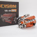 CISON Small-block 44CC 1/6 Scale V8 Engine Model, Water-Cooled 4-Stroke 8-Cylinder Gasoline Engine Internal Combustion V8 Engine Model Kit enginediyshop