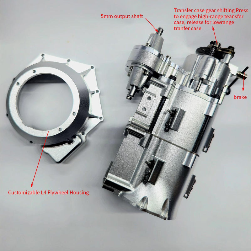 CISON 6-Speed Power Shift Transmission + High/Low Transfer Case Kit for CISON V8 Engine Model enginediyshop