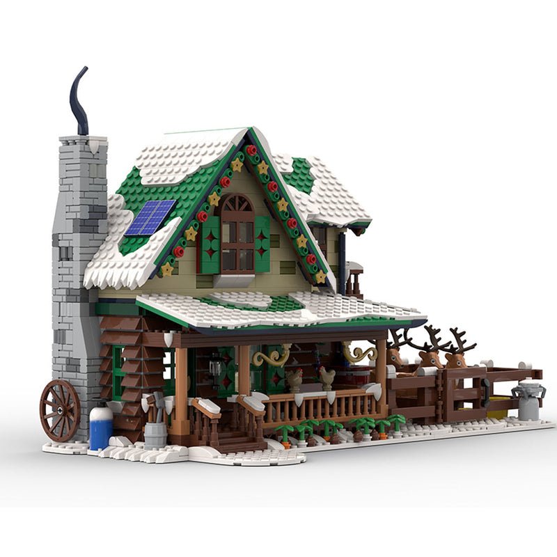 MOC-183213 Reindeer Ranch Christmas Snow Scene Assembly Building Blocks Set (1973PCS) enginediyshop