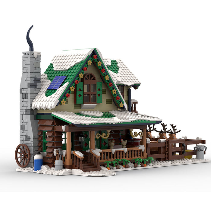 MOC-183213 Reindeer Ranch Christmas Snow Scene Assembly Building Blocks Set (1973PCS) enginediyshop