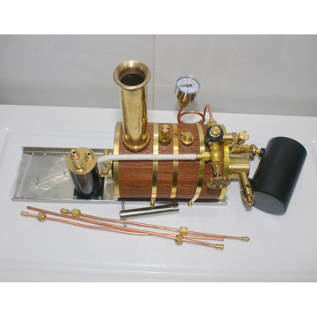 200 ml Dampfkessel Modellbausatz für Dampfmaschine und Dampfmodellboot 10