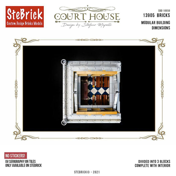 MOC-77106 The Court House Building Blocks DIY Small Particle Model without Stickers(13905PCS ） enginediyshop