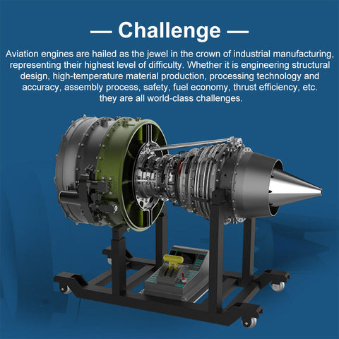  Kit di Modellismo Motore Turboventola Biflusso Meccanico TECHING: Costruisci il Tuo Motore Turboventola per Aerei con più di 1000 Pezzi.