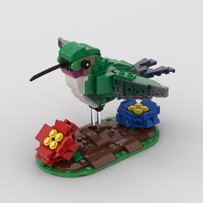 Hummingbird Building Blocks MOC-208816 Ruby-throated Hummingbird Building Blocks Set(235PCS ...