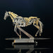 3D Metal Mechanical Horse Model DIY Dynamic Creature Assembly Sculpture with Precision Transmission Structure Powered Model Art Installation Display Kit-300+PCS enginediyshop