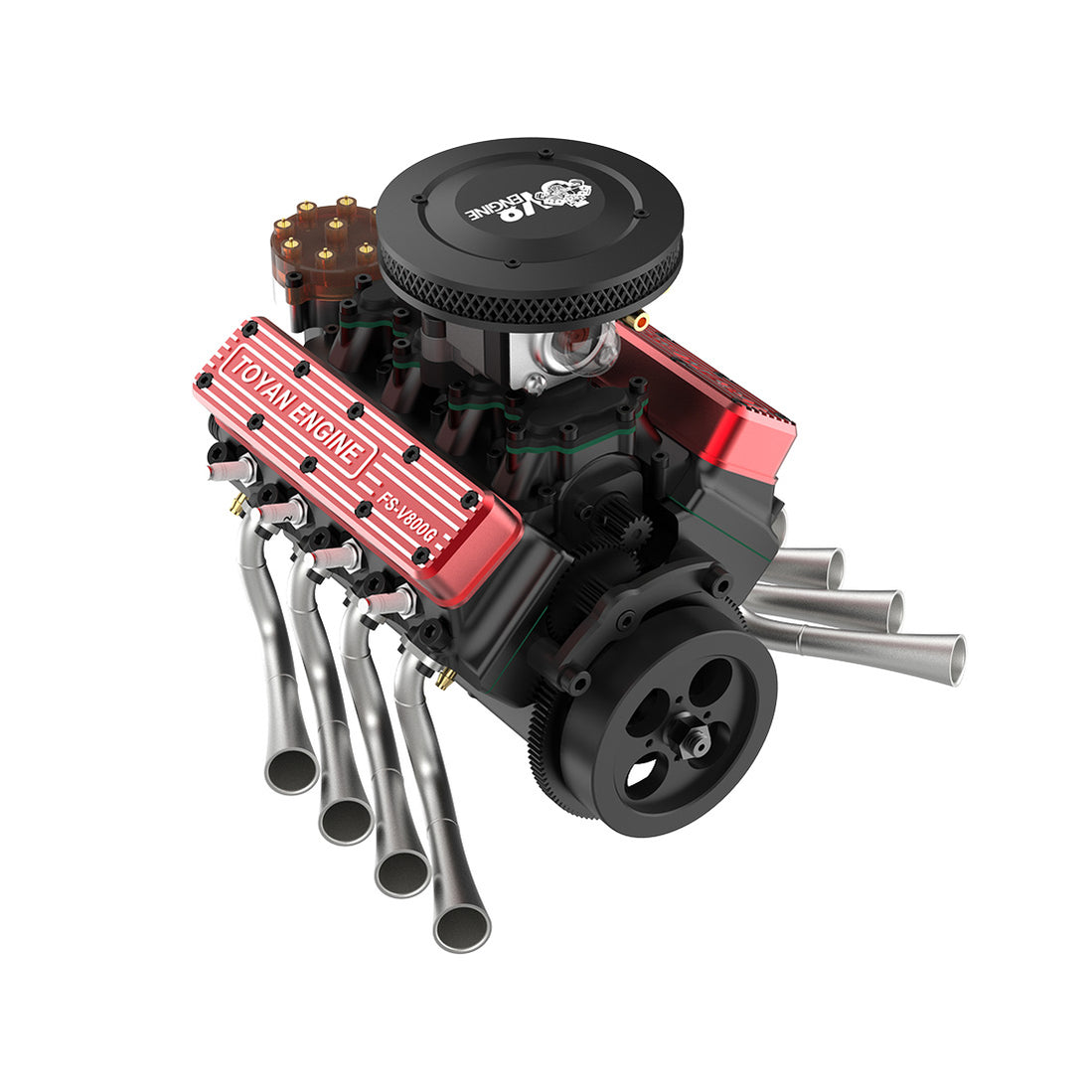 TOYAN V8 Engine FS-V800WGPC 1/10 Scale DIY Model Kit – 28cc Water-Cool ...