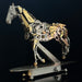 3D Metal Mechanical Horse Model DIY Dynamic Creature Assembly Sculpture with Precision Transmission Structure Powered Model Art Installation Display Kit-300+PCS enginediyshop