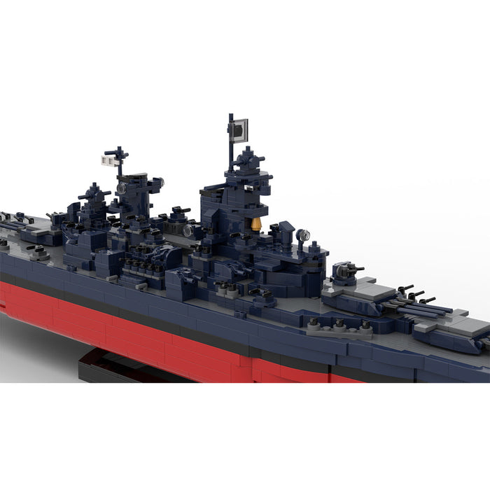 MOC 1/300 Scale USS New Jersey BB-62  WWII Artillery Warship kit-3734PCS enginediyshop