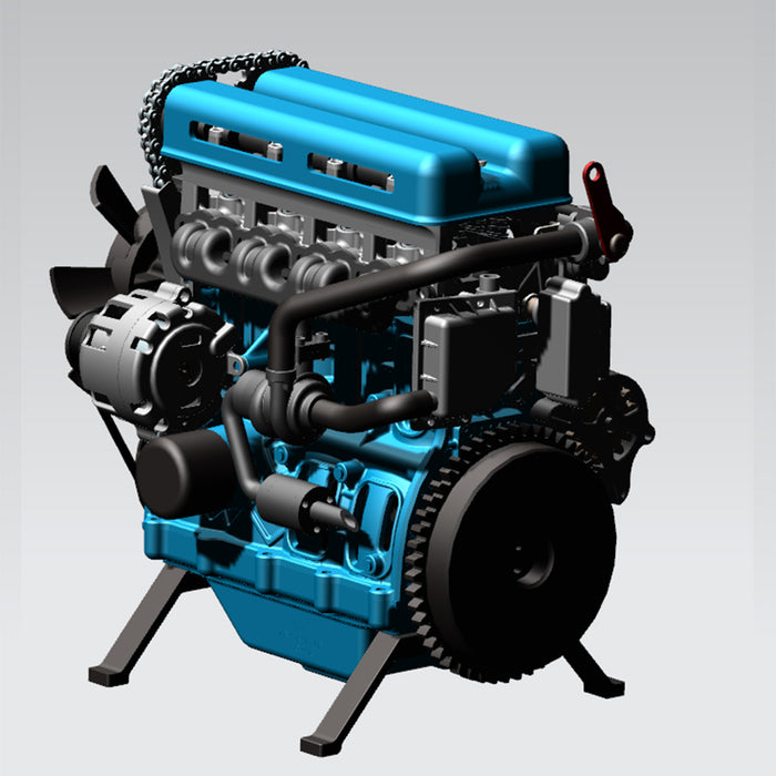 3d Inline Engine TECHING L4 Car Engine 3D Metal Turbocharged Inline 4 Cylinder Engine K ...