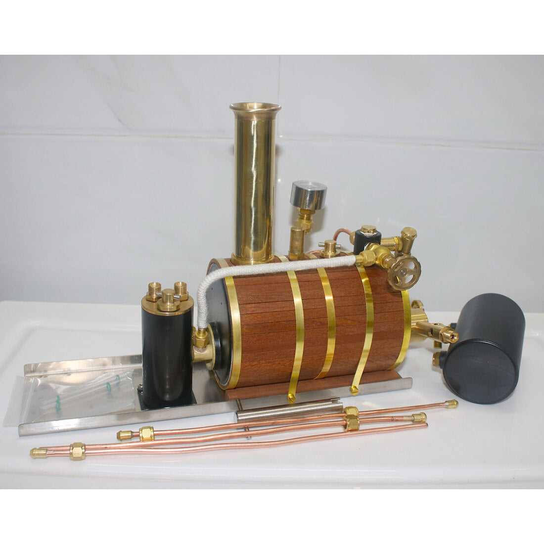 200 ml Dampfkessel Modellbausatz für Dampfmaschine und Dampfmodellboot 9
