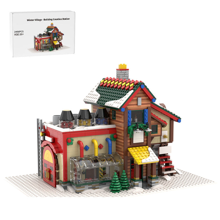 MOC-181276 Winter Village - Building Creation Station Building Blocks Set (2456PCS) enginediyshop