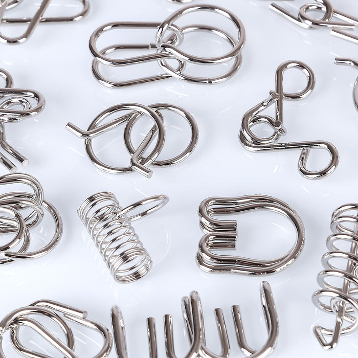 Advent Calendar Brain Teaser Adventskalender 24Pcs Wooden Lock Metal Brain Teasers Puzzle Toy for Adults and Kids - Christmas Type 4 enginediyshop