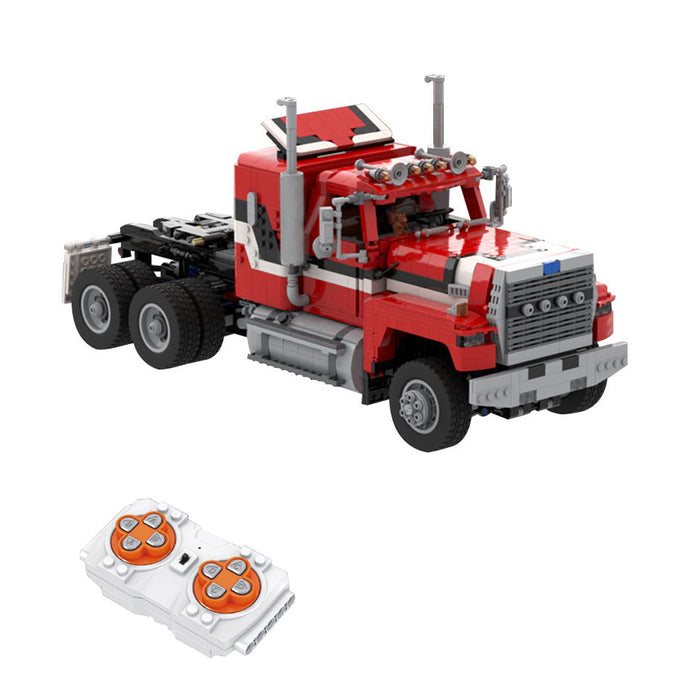 MOC- 1/17scale  FORD Class 8 Truck Building Blocks Set (Dark Blue/Dynamic Version/2443PCS)