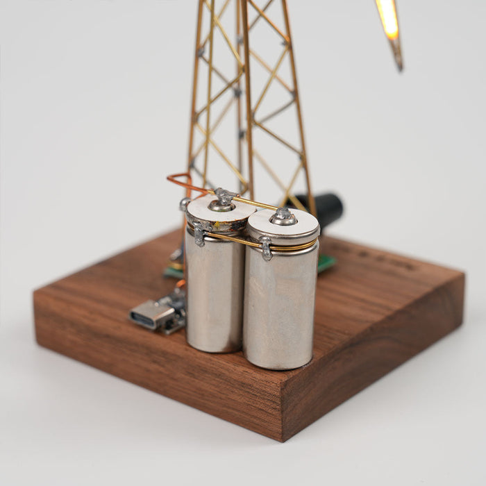 PUNKBUILD Industrial Style Metal Wire Windmill Lamp DIY Kit enginediyshop