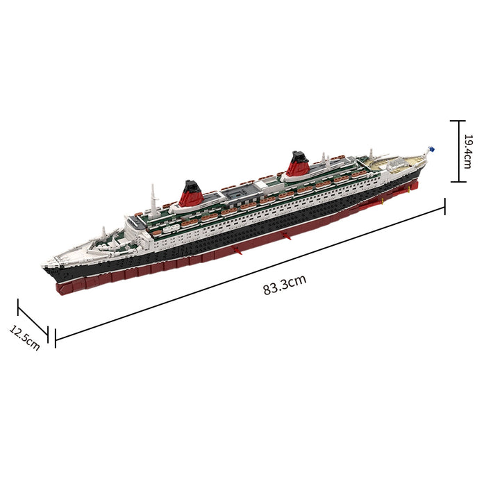 MOC  1/400 Scale France Ocean Liner Building Block Set(3325PCS) enginediyshop