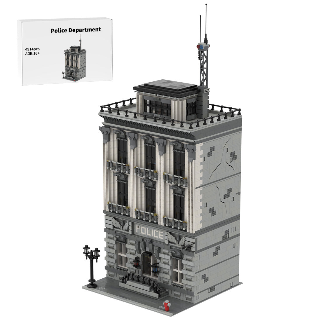 MOC-4652 Large-scale Police Department Building Blocks MOC Set Toys (4914PCS) enginediyshop