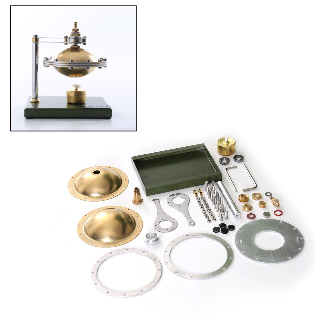 UFO-Schwebe-Dampfmaschinenmodell DIY-Engine-Kit mit Kupferkessel und Alkohollampe 1