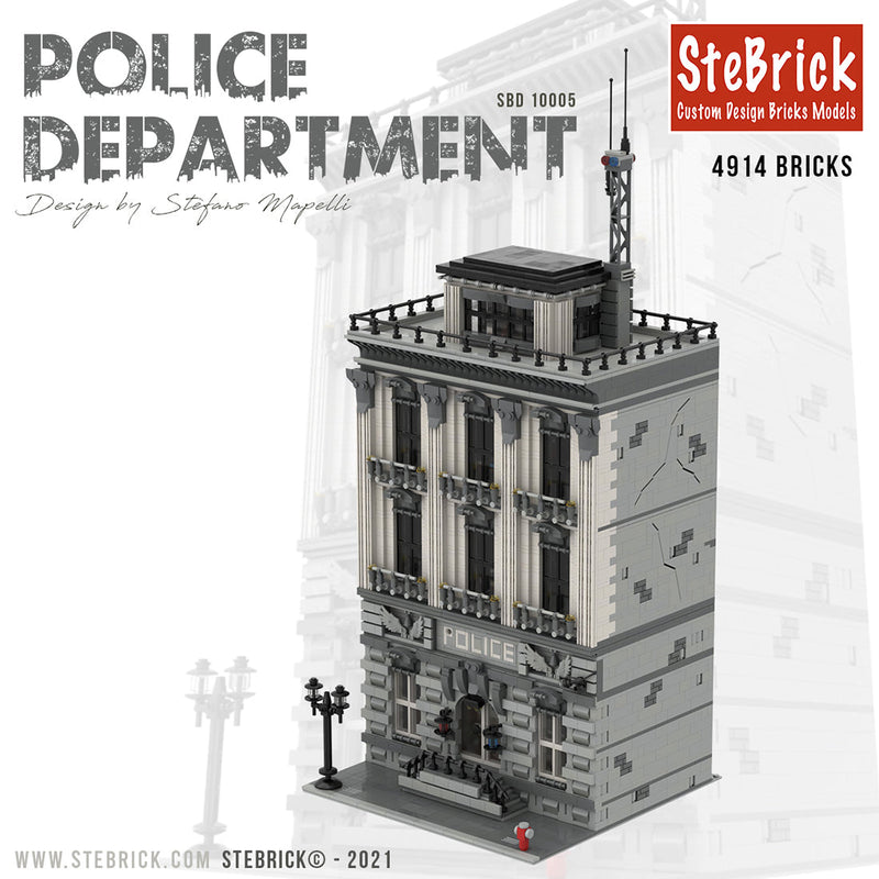 MOC-4652 Large-scale Police Department Building Blocks MOC Set Toys (4914PCS) enginediyshop