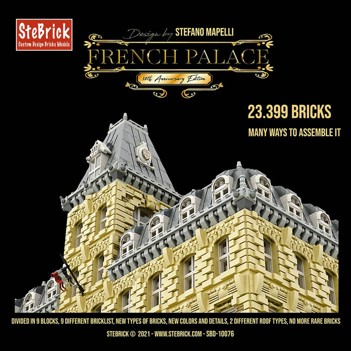 MOC-70573  French Palace 10th Anniversary Edition  French Palace V2.0 Bricks DIY Building Block Small Particle Model（23399PCS) enginediyshop