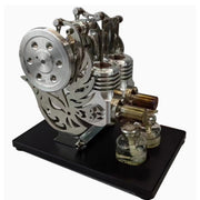 Pigeon-Style Dual-Cylinder Dual-Piston Hot Air Stirling Engine Model - enginediyshop
