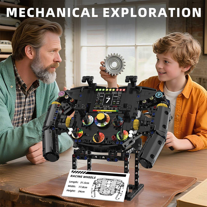 Racing Simulator Steering Wheel Building Blocks Set（833PCS） enginediyshop