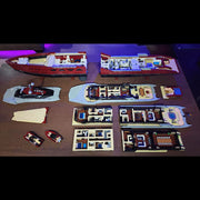 MOC-254412 120CM Modular Luxury Yacht Building Blocks Set-15639PCS enginediyshop