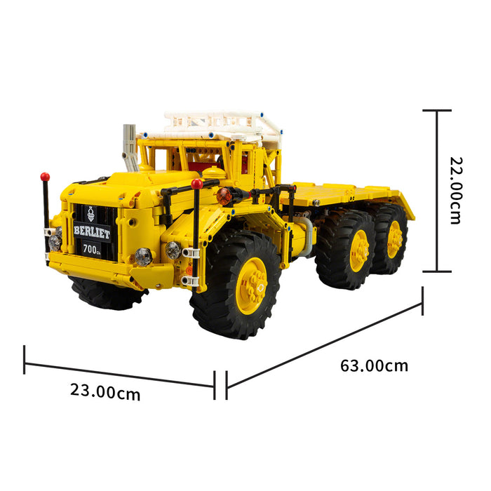 MOC- 1/20 Scale Berliet T100 French 1950s Heavy-Duty Transport Truck, Berliet Truck Building Blocks Set(Dynamic Version/3176PCS）