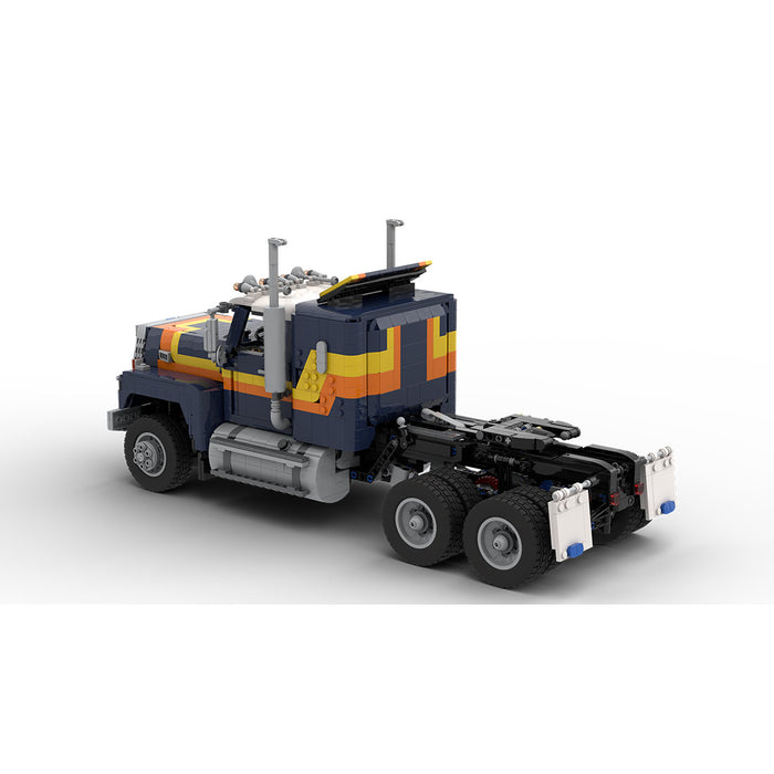 MOC- 1/17scale  FORD Class 8 Truck Building Blocks Set (Dark Blue/Dynamic Version/2443PCS)