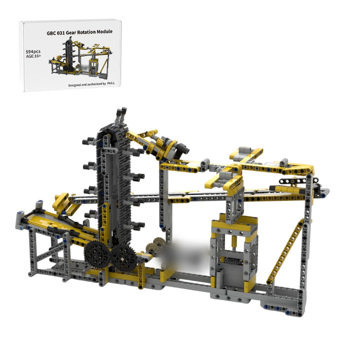 MOC Gear Rotation Mechanical Transmission Model Building Set -594PCS enginediyshop