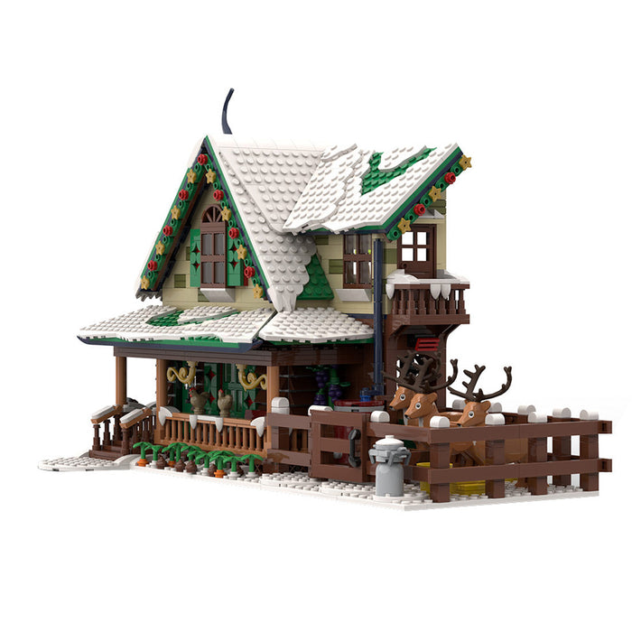 MOC-183213 Reindeer Ranch Christmas Snow Scene Assembly Building Blocks Set (1973PCS) enginediyshop