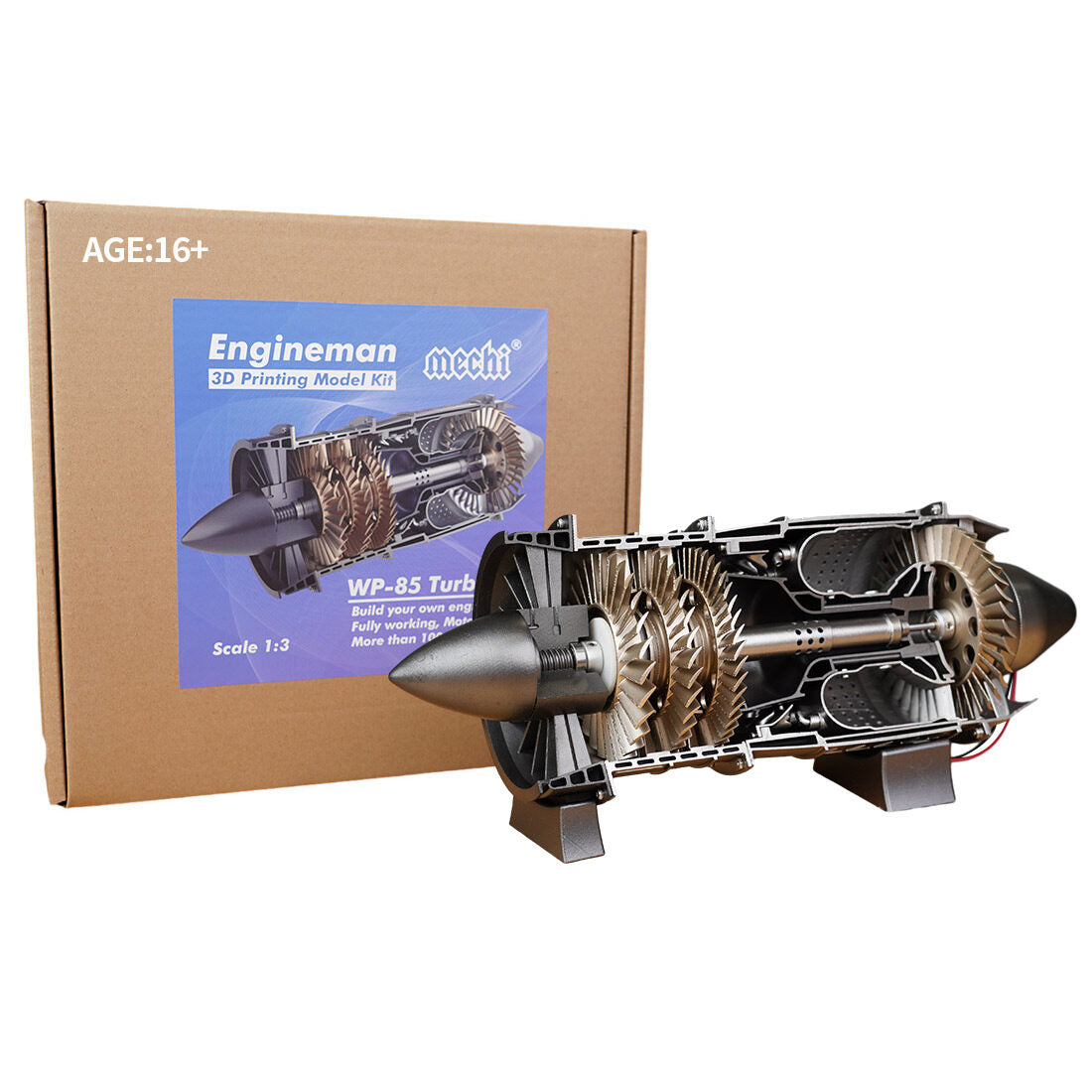 WP-85 1/3 Scale Turbojet DIY Aircraft Engine Model -100 Pcs - Build Your Own Turbojet Engine enginediyshop