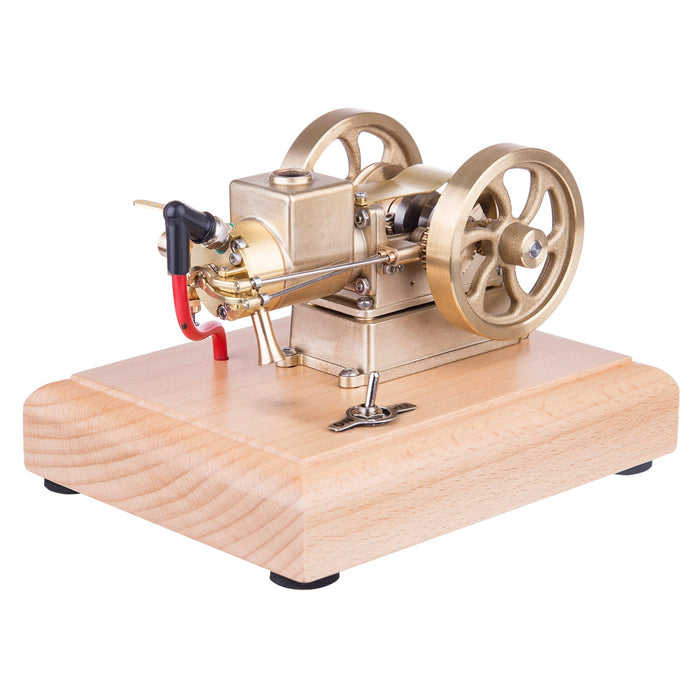 Mini 1.6cc Water-cooled Single-cylinder 4-stroke Gasoline Engine Internal Combustion Engine Model with Wooden Base enginediyshop
