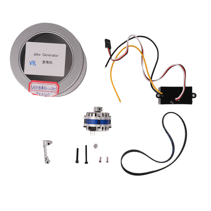 65W High-Power Micro Generator DIY Conversion Kit, Rectifier Voltage Regulator Module with Mounting Bracket and Belt for CISON LS-52 V8 Engine Model enginediyshop
