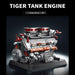 Moc Military Tiger Tank Engine Building Blocks Set（1236PCS） enginediyshop