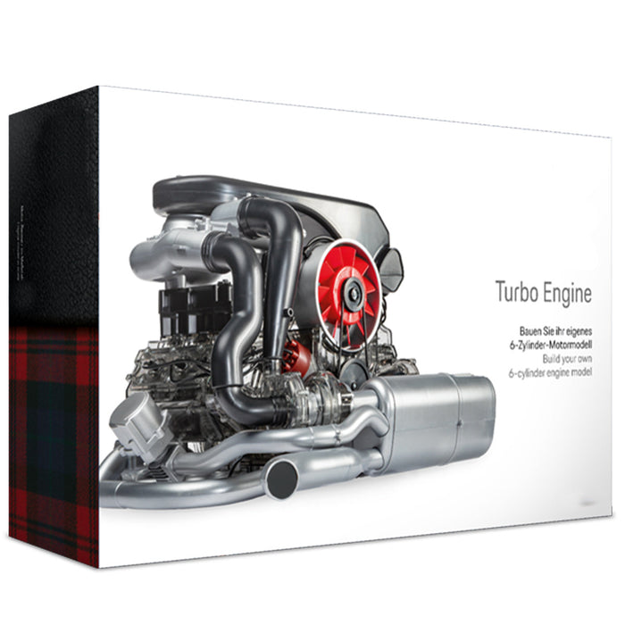 1/3 Scale DIY Turbo Engine Model Kit - Electric Motorized Horizontal Opposed 6-Cylinder with Working Turbocharger, STEM Educational Display Toy enginediyshop