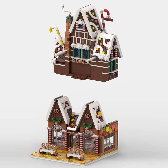 MOC-199764 Winter Village Pastry Shop Christmas Building Blocks Set (1904PCS) enginediyshop