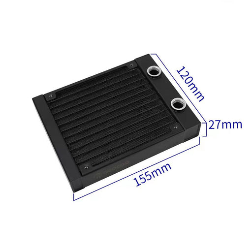 155*120*27mm Water Cooling Radiator for CISON LS-52 / OHV-44 PRO V8 Engine Model (Aluminum Alloy) enginediyshop