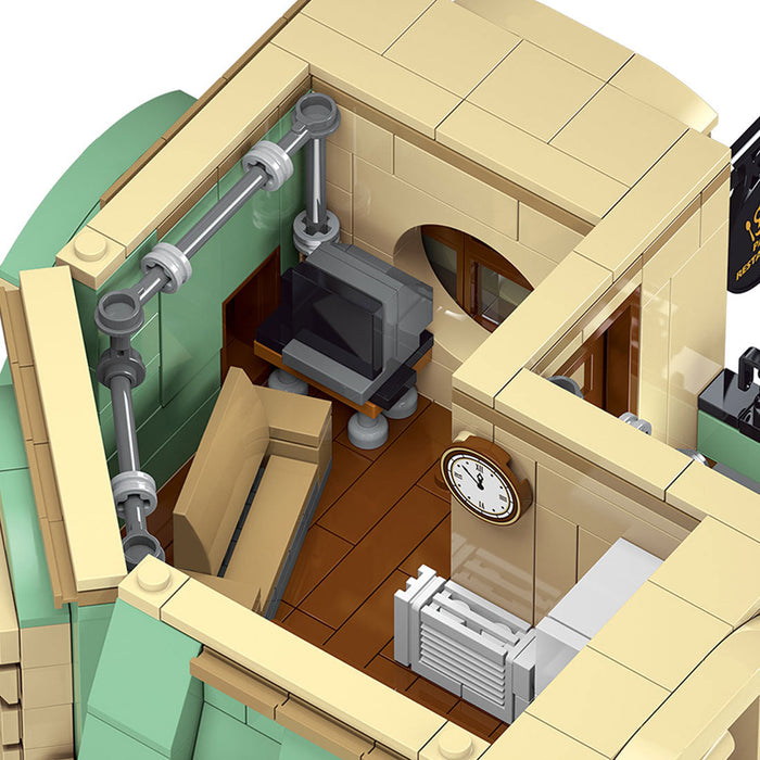 MOC-160521 Restaurants in Paris with Lights Modular Small Particles Building Blocks Set (3104PCS) enginediyshop