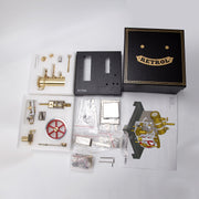 RETROL SE-01 Full Metal Stationary Beam Steam Engine Model and Horizontal Boiler Kit - enginediyshop