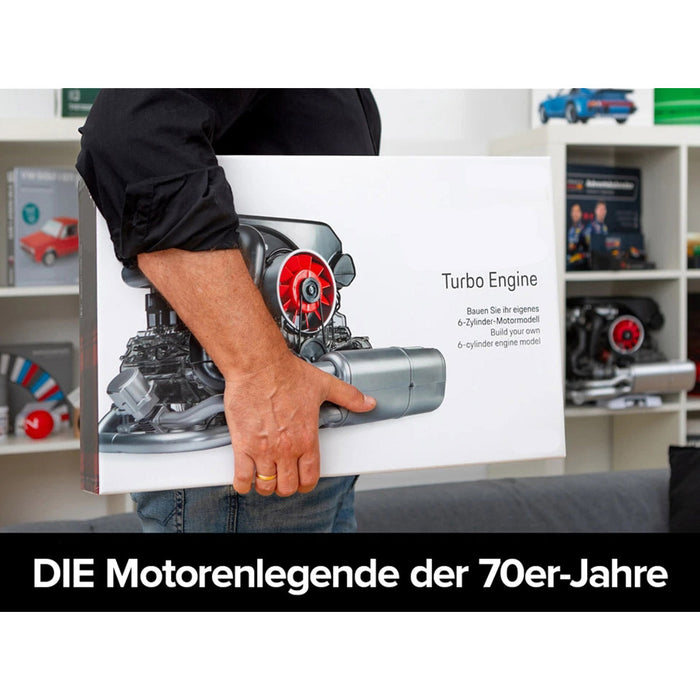 1/3 Scale DIY Turbo Engine Model Kit - Electric Motorized Horizontal Opposed 6-Cylinder with Working Turbocharger, STEM Educational Display Toy enginediyshop