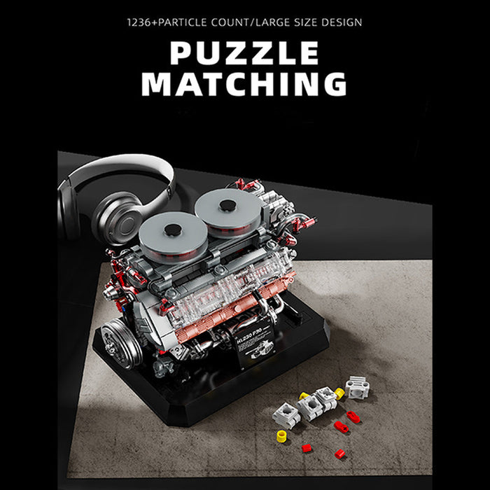 Moc Military Tiger Tank Engine Building Blocks Set（1236PCS） enginediyshop