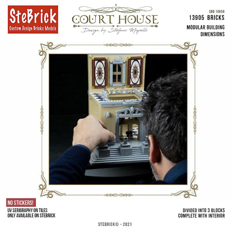 MOC-77106 The Court House Building Blocks DIY Small Particle Model without Stickers(13905PCS ） enginediyshop